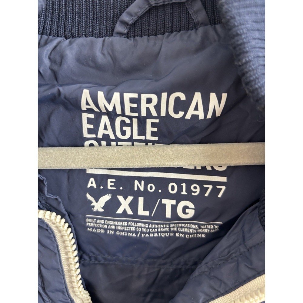 American Eagle Jacket XL‎ Blue Windbreaker Full Zip 0667 - Picture 2 of 12
